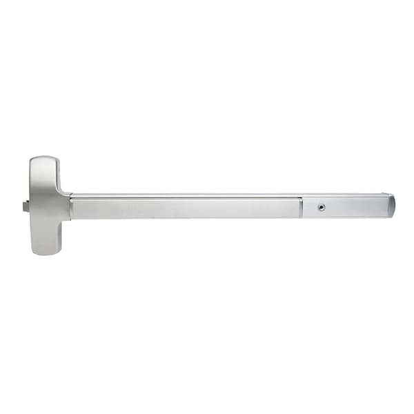 25 Series Exit Device, Rim with Night Latch Trim, Dane Lever Design, 3 Ft. Device, Satin Aluminum Cl